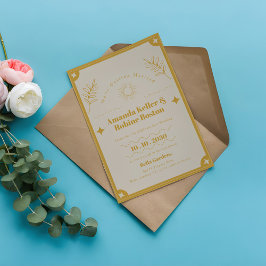 Invitation Elégance Moderne Mariage Vintage