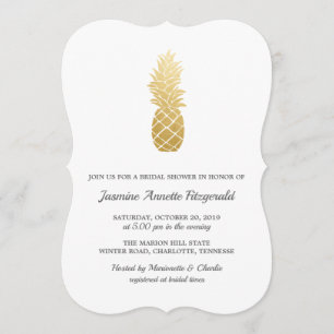 Invitation Élégance tropicale   Fête des mariées ananas