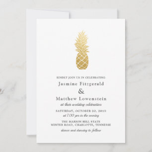 Invitation Élégance tropicale Mariage ananas