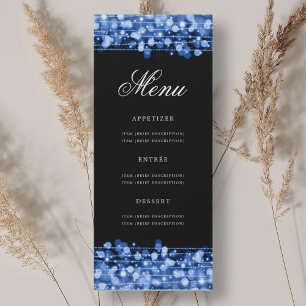 Invitation Elégant 70e Anniversaire Menu de fête Marine Bleu