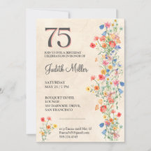Elégant 75ème anniversaire - Floral Party Design