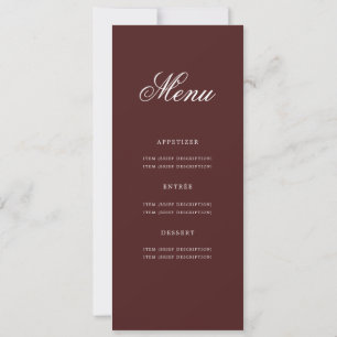 Invitation Elégant 80e Anniversaire Menu Gold Burgundy