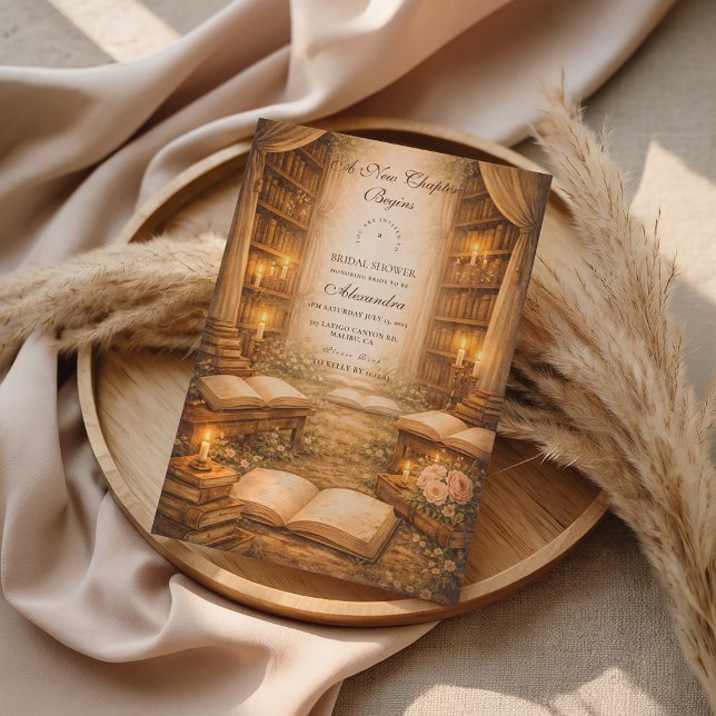 Invitation Elegant A New Chapter Bridal Shower (Créateur téléchargé)