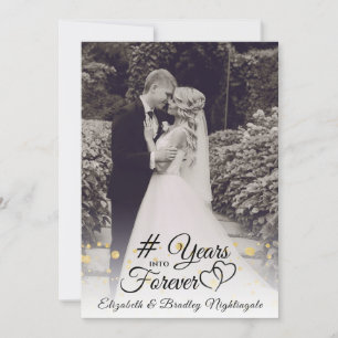 Invitation Élégant Anniversaire # ANNÉES EN FOREVER Photo