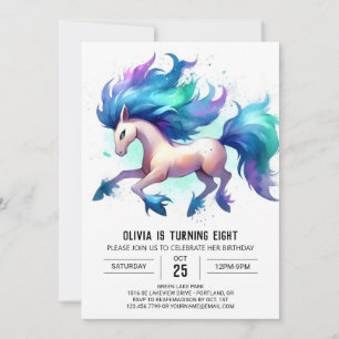 Invitation Elégant anniversaire de cheval imprimable