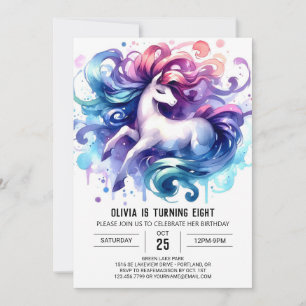 Invitation Elégant anniversaire de cheval imprimable