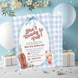 Invitation Élégant aquarelle elle est prête à éclater Baby S