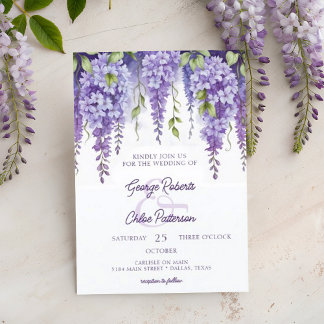 Invitation Elégant aquarelle Floral Mariage