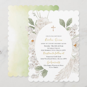 Invitation Élégant Aquarelle moderne Angel Baptême