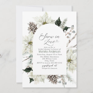 Invitation Elegant aquarelle Neige en amour Baby Shower de ma