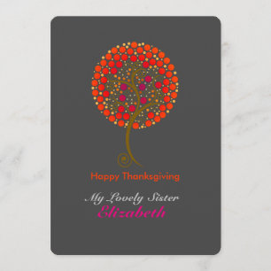 Invitation Élégant arbre généreux Thanksgiving