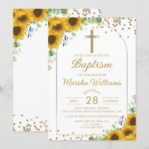 Invitation Élégant Arc de tournesol or Parties scintillant fi