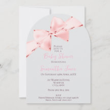 Elégant Arch rose Coquette Bow Girl Baby shower