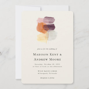 Invitation Élégant automne Feuilles d'automne moderne Mariage