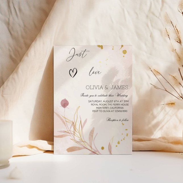 Invitation Elegant Autumn Botanical Luxury Wedding Party (Créateur téléchargé)