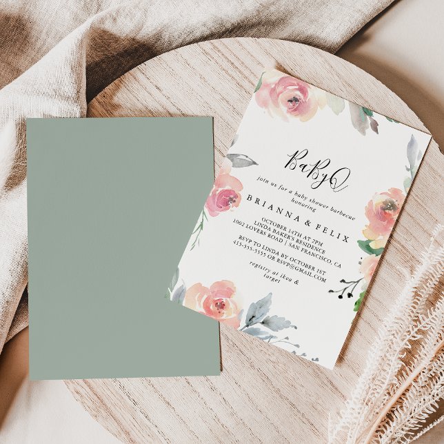 Invitation Élégant Baby shower Bébé rose-bleu (Créateur téléchargé)