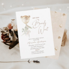 Invitation Élégant Baby shower d'attente d'ours moderne