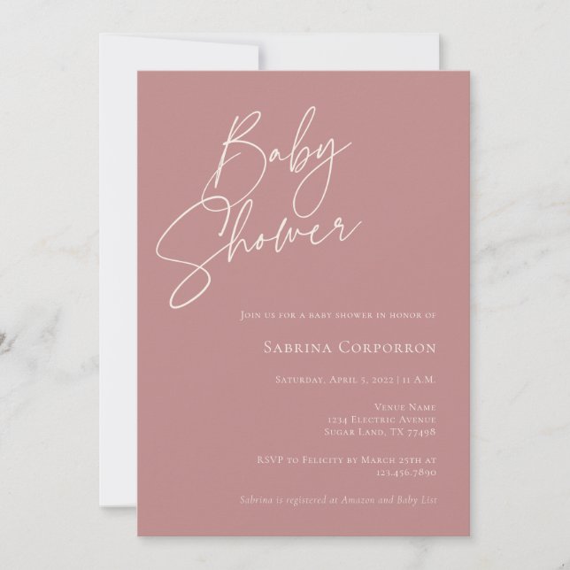 Invitation Élégant Baby shower d'automne neutre pour les homm (Devant)