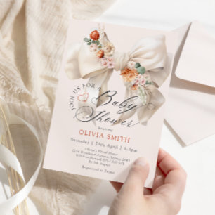 Invitation Élégant Baby shower de boue florale