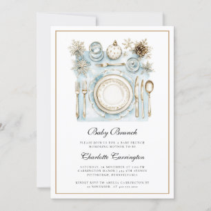 Invitation Elégant Baby shower de Brunch pour bébé de vacance