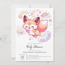 Élégant Baby shower de Fox forestier