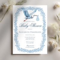 Elégant Baby shower en tuile fleurie Frame en cigo