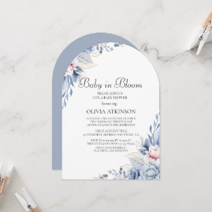 Invitation Elegant Baby shower Fleur sauvage Boho