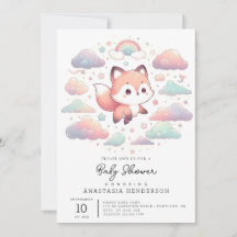 Élégant Baby shower Fox