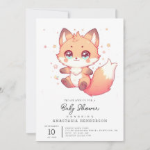 Élégant Baby shower Imaginaire Fox