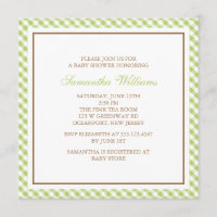 Élégant Baby shower Motif vert