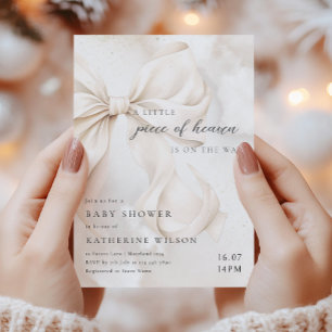 Invitation Élégant Baby shower nuageux neutre pour les femmes