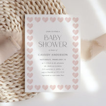 Élégant Baby shower Valentines de Coeur Rose