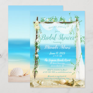 Invitation Elegant Beach Arbor Bridal Shower