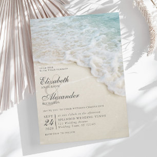 Invitation Elégant Beach Ocean Destination Mariage