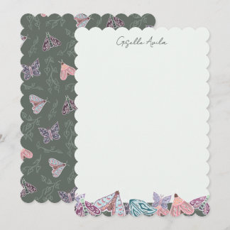 Invitation Elégant Beau pastel peint à la main Twilight Moth