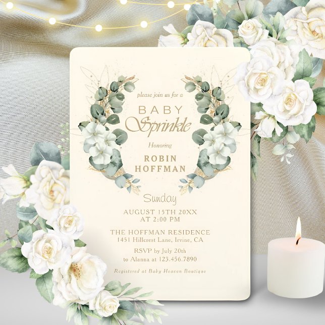 Invitation Élégant bébé saupoudrer baby shower neutre pour le (Créateur téléchargé)