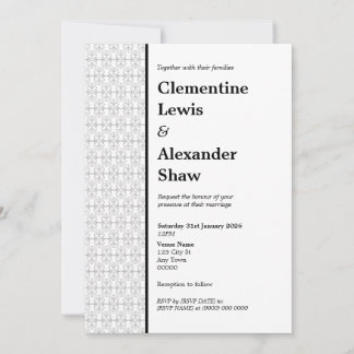 Invitation Elegant Black and White Art Deco Style 
