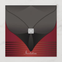 Élégant Black Red Contemporary Party