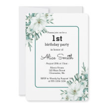Elégant blanc Magnolia Verdure Flora 1er anniversa