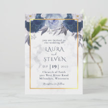 Elégant bleu gris gris bleu floral