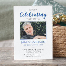 Elégant Blue Celebration of Life Photo