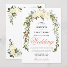 Elégant Boho Aquarelle Coral Floral