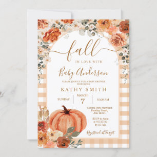Invitation Elégant Boho Arch Automne Floral En amour Baby sho