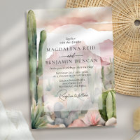 Elégant Boho Desert Paysage Cactus Mariage