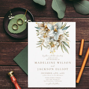 Invitation Elégant Boho Fall Floral Mariage