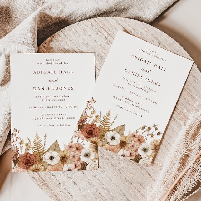 Invitation Elegant Boho Floral Wedding (Créateur téléchargé)