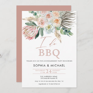 Invitation Elegant Boho I do BBQ Engagement Party