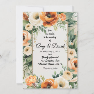 Invitation Elegant Boho Invit mariage