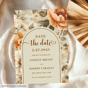 Invitation Élégant Boho Neutre Beige Sauge Sauvegarder la Dat