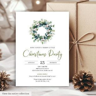 Invitation Élégant Boho Terreux Aquarelle Fête de Noël